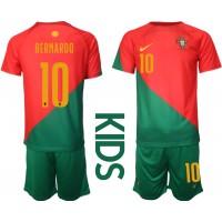 Portugal Bernardo Silva #10 Replica Home Minikit World Cup 2022 Short Sleeve (+ pants)